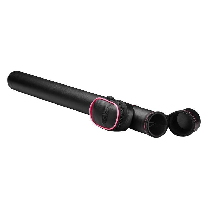 Casemaster Q-Vault Supreme Billiard/Pool Cue Hard Case, Holds 1 Complete 2-Piece Cue (1 Butt/1 Shaft), Black with Pink Trim - Image 4